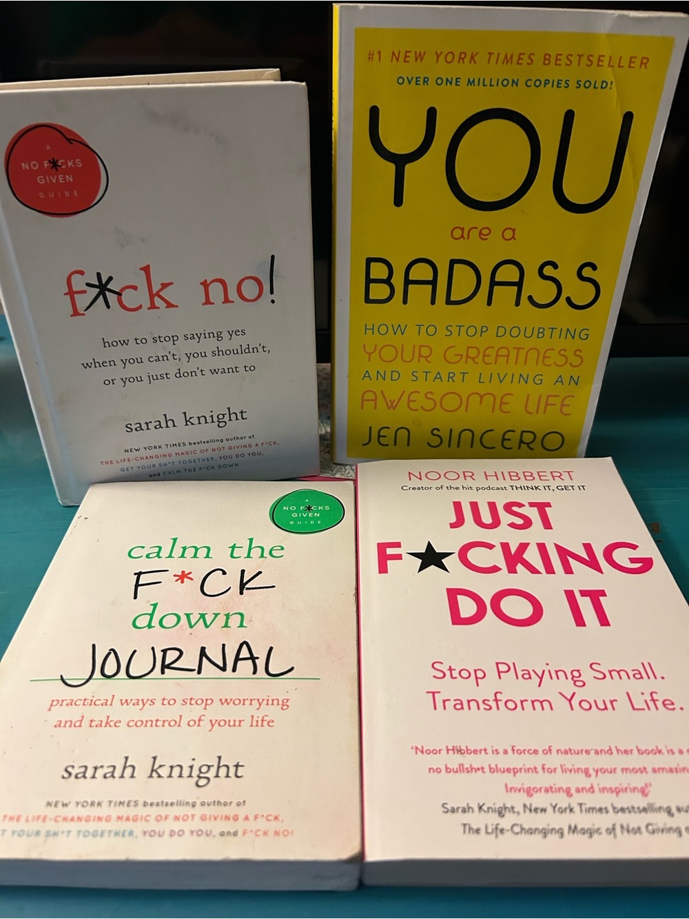 Set of 4 Motivational Self-Help Books — adult, funny paperback